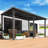 Wall-Mounted Heavy Duty Lean To Metal Pergolas And Gazebos-123197849