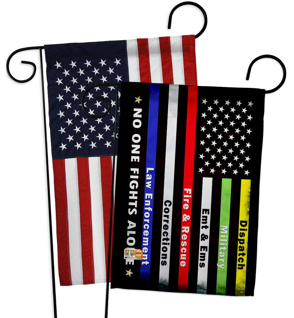 Double Sided 18.5'' H x 13'' W Polyester Independence Day Garden Flag (Set of 2) Breeze Decor