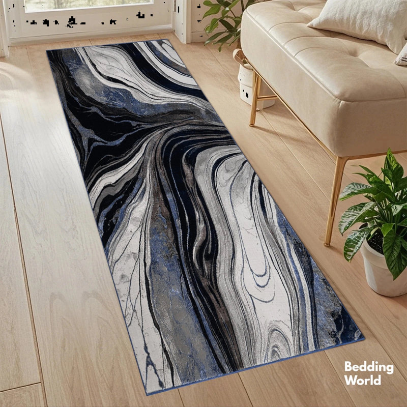 Abstract Area Rug, Runner 60 x 300 cm