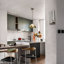 Luminaire suspendu en verre blanc