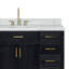 Meuble-lavabo simple en bois massif 54 po avec lavabo en marbre Carrara de 1,5 po Thornaby-1419856120-1425286236