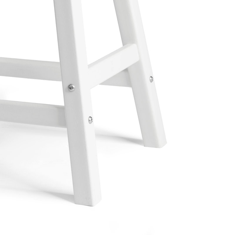 Tabouret de bar Laguna, Tabouret de comptoir (siège d’une hauteur de 24, Blanc