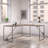 Ovia L-Shaped Metal Base Writing Desk-2109017893