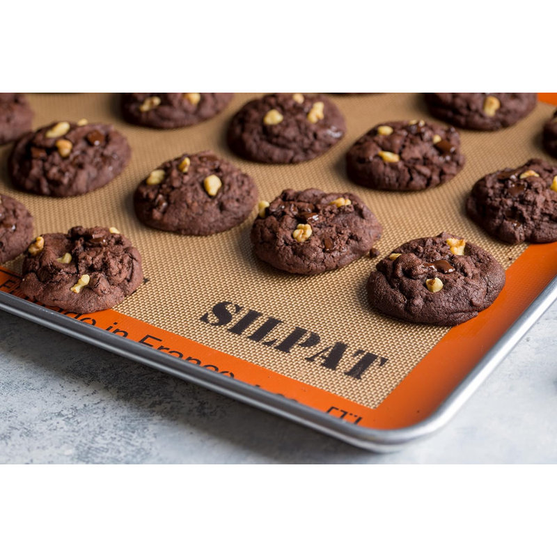 Silpat Original Cookie Size Silicone Rectangular Baking Mat, Orange