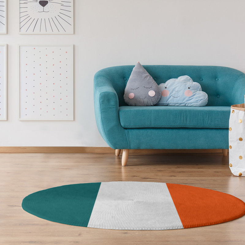 Chenille Indoor Rug, Round 5'