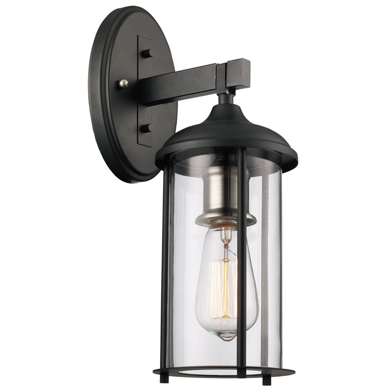 Lanterne murale d'extérieur H 14,75 po Kiel, Noir