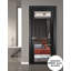 Porte française unie à l'intérieur | Lucia 1299 avec miroir | Poignée simple à panneau régulier | Portes de salle de bain robustes-109770464-109770450
