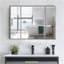 Armoire à pharmacie de 36 po x 26 po en aluminium avec tablettes réglables en verre imperméables et résistantes à la rouille