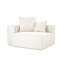 Méridienne rembourrée en velours côtelé avec coussin - entièrement compressée, aucun assemblage requis-358744581