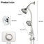 Ensemble de douche double contemporain avec 7 jets, douchette à main de 12,7 cm et pommeau de douche de tête, fonction pause pour économiser l'eau, barre de réglage en hauteur de 66 cm, finition, ensemble de douche complet, options de douche, fixe, caractéristique.