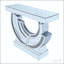 Console à miroir en diamant concassé-1080737584