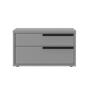 Rossmoor Nightstand In High Gloss With Black Handle. by Hokku Designs