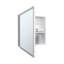 Armoire à miroir pour salle de bain et cuisine, 21,1 po x 19,7 po, blanc, 4 tablettes, option de porte-serviettes inclus-466648575