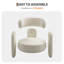 Set of 2 Circle Yarn Leisure Chairs – Soft Plush Fabric & Ergonomic Design, Comfortable Seating for Living Room, Bedroom, Balcony – White