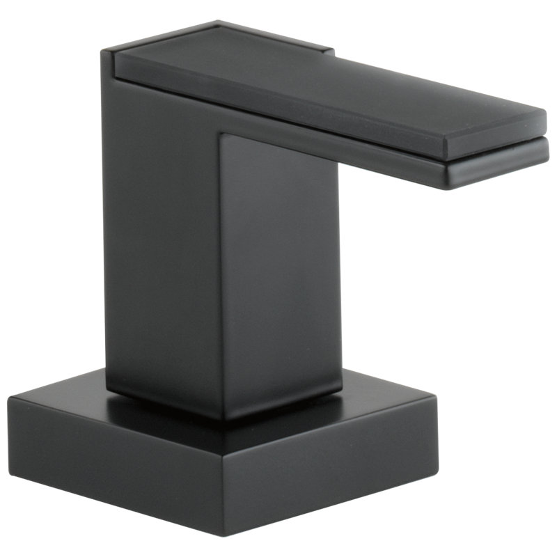 Siderna® Roman Tub Trim, Lever Handle with Solar Gray Glass, Matte Black
