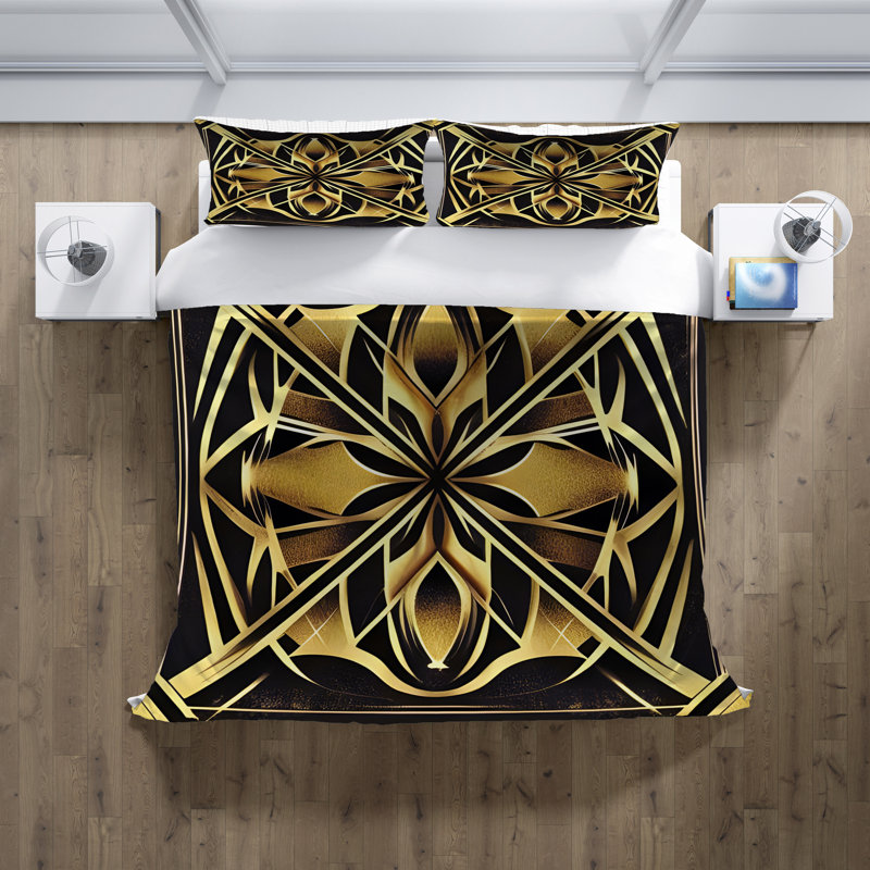 Polyester Abstract Duvet Cover, Twin Duvet Cover + 1 Queen Sham