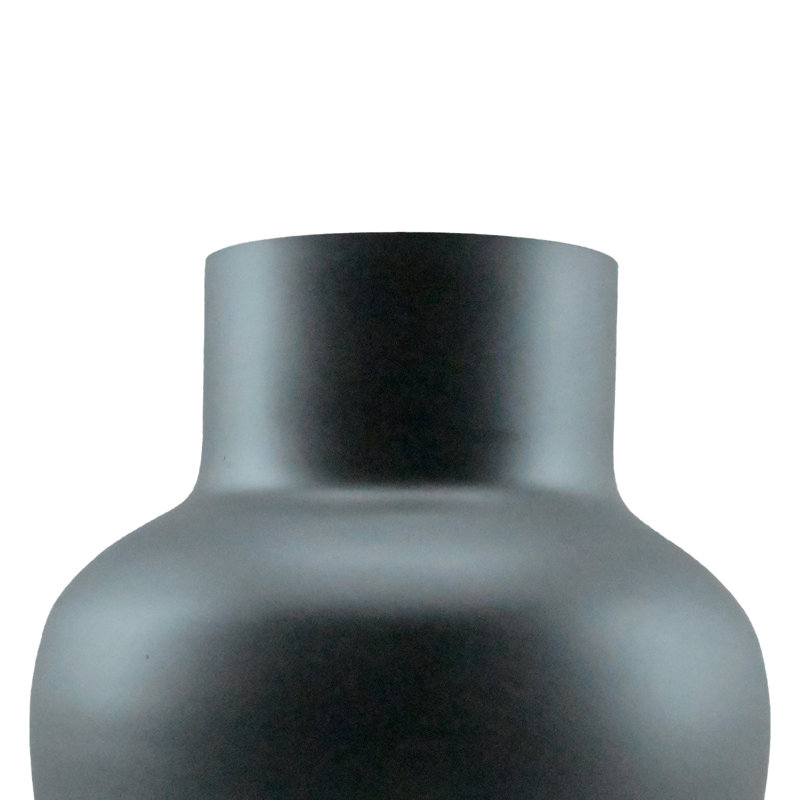 Vase en verre soufflé à la main, Noir