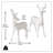 Rustic Reindeer Figurines, 8.5 Inches