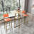 Bar Table And Chairs 3 Piece Set, Frame, Sponge Made Seat Cushions And Backrests, Bar Table With Storage Function-1889147985