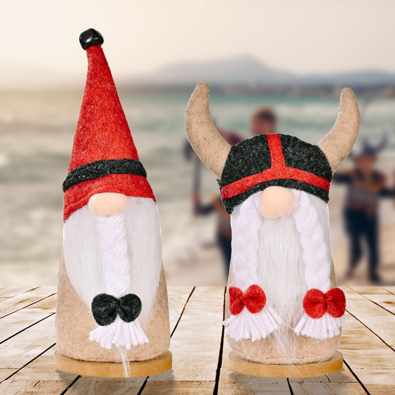 Gnomes nordiques en peluche viking, thème de pirate de style suédois