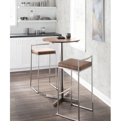 Brieon Upholstered Counter Stool with Metal Frame