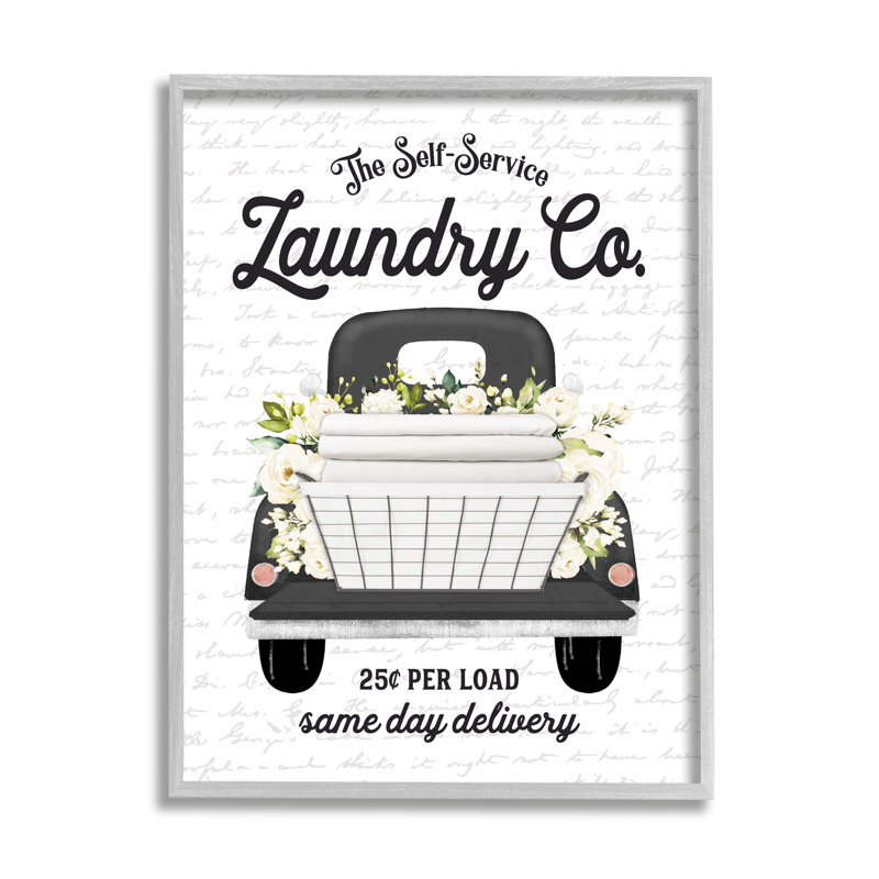 Blanchisserie Laundry Co., L 24 po x H 30 po, Estampe numérique Farmhouse