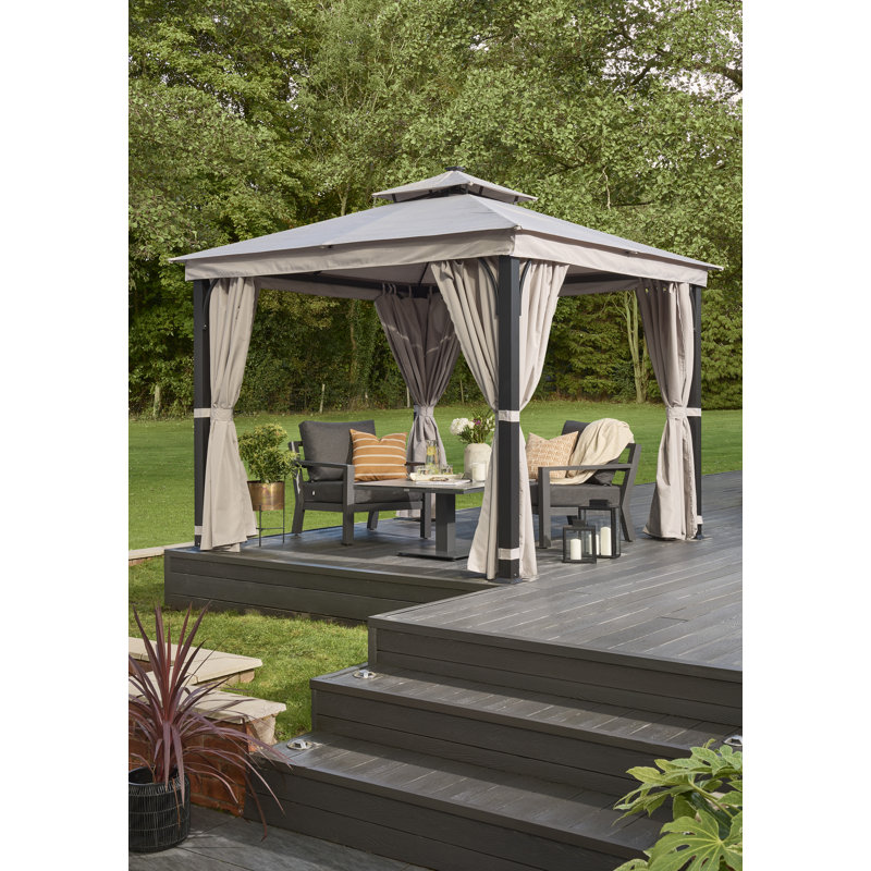 Roselyn 3 x 3m Metal Patio Gazebo