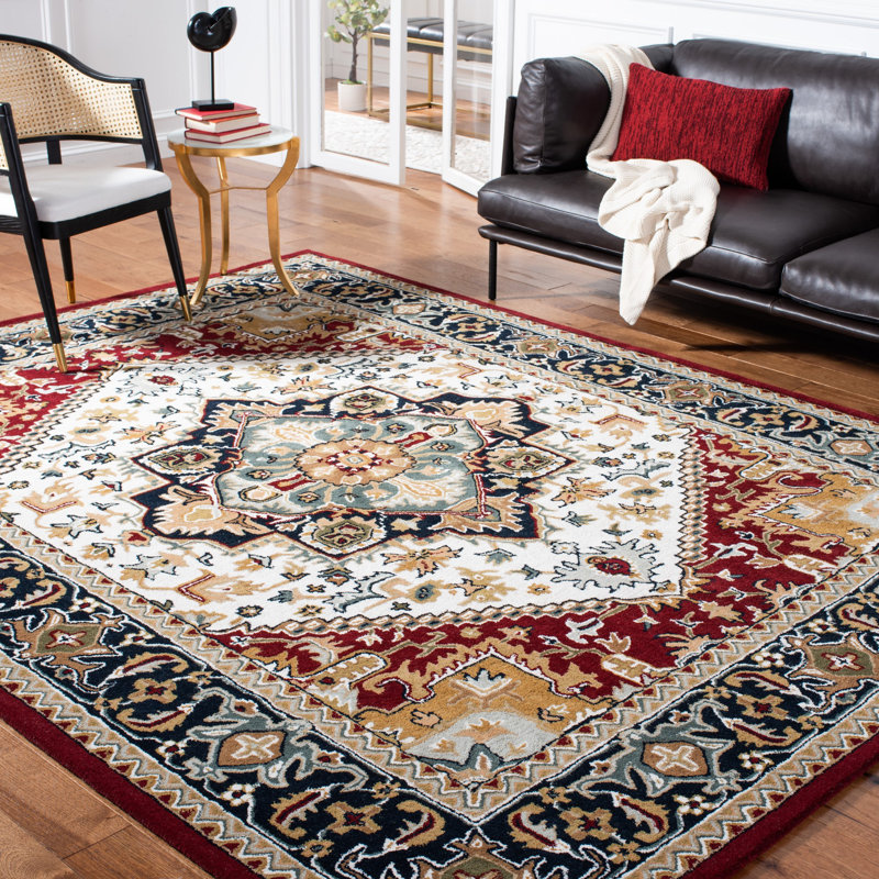 Tapis oriental en laine touffeté à la main Wahcheechee, Rectangle 4 pi x 6 pi