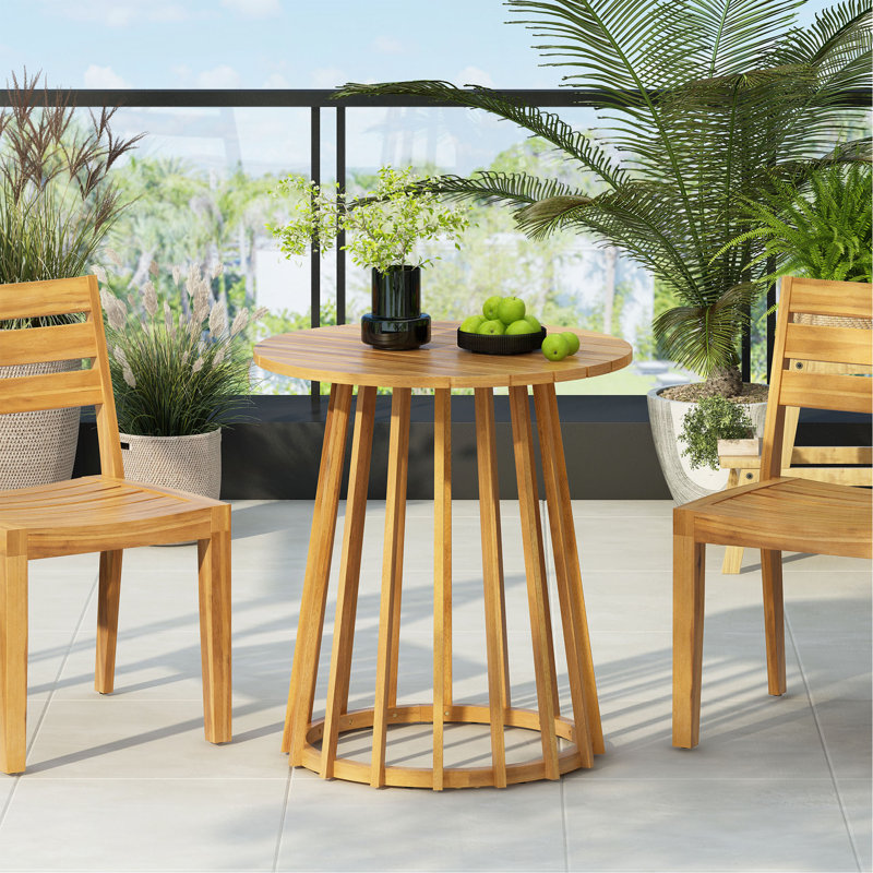 Outdoor Round Top Acacia Wood Dining Table/Round Bistro Table