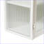 Armoires murales avec rangement moderne à deux portes et trois niveaux en verre blanc L 27,56 po x l 9,06 po x H 23,62 po | Métal | Verre trempé-389439342