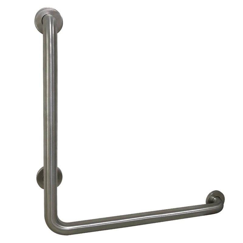 Kingston Brass Made To Match 24-Inch X 24-Inch L-Shaped Grab Bar, 1-1/2 Inch O.D, Right Hand, Brushed Nickel