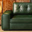 82.68"Green Modern Oil Wax Leather Sofa Bed-2087066930