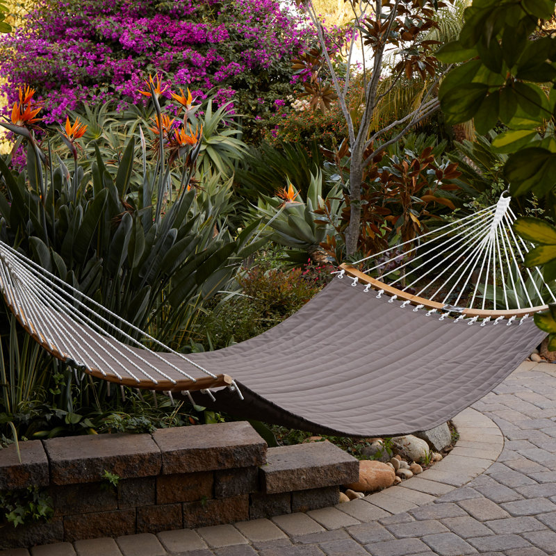Amaliya 2 Person Spreader Bar Hammock, Dark Taupe