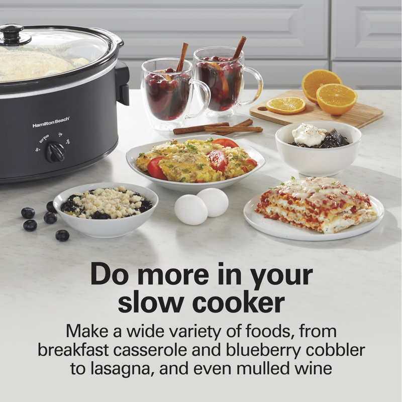 Hamilton Beach® 6 Quart Slow Cooker With Folding Handles