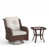 Coussin beige / structure brune