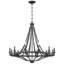 Lustre en forme de bougie à 12 lumières en acier à intensité variable Mattheo certifié UL-1168015719