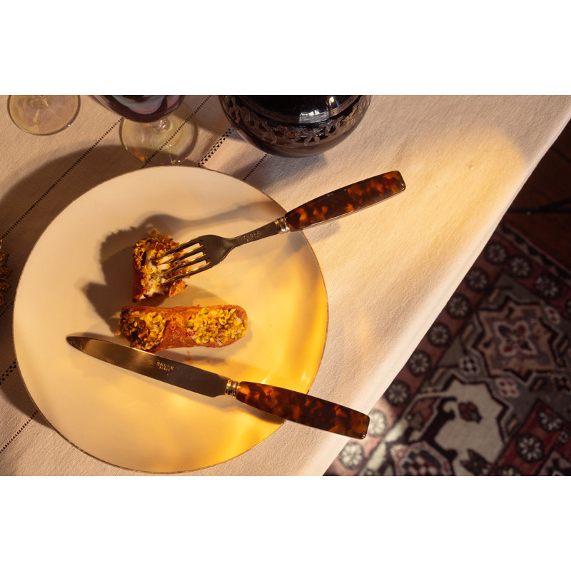 Sabre Paris - 5 Pieces Cutlery Set Djembe, Tortoise