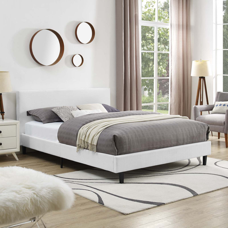 Modway Bed Frame, Full, White