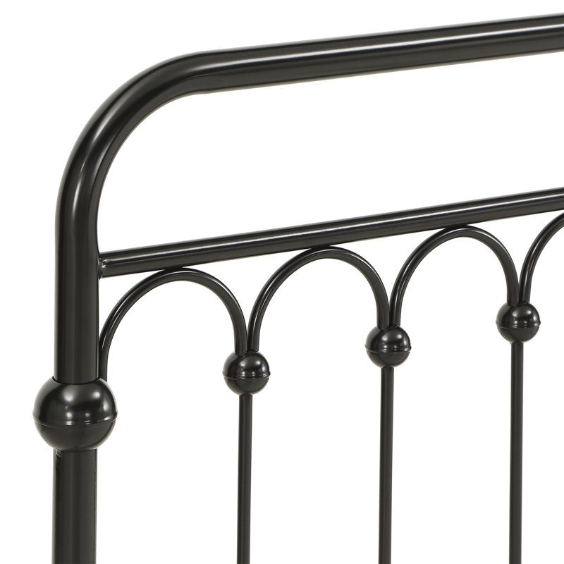 Eyres Metal Slat Bed, Black, Twin