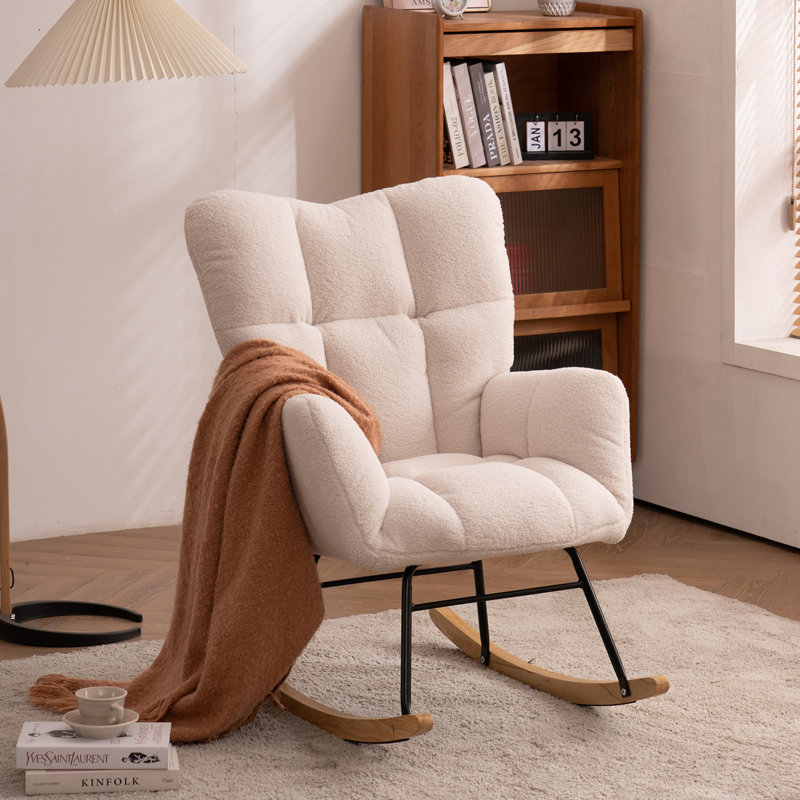 Chaise berçante Ghyslain, Blanc