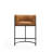 Cosmopolitan Mid-Century Modern Vegan Leather Upholstered Metal Counter Stool in Camel-150751844-150971124