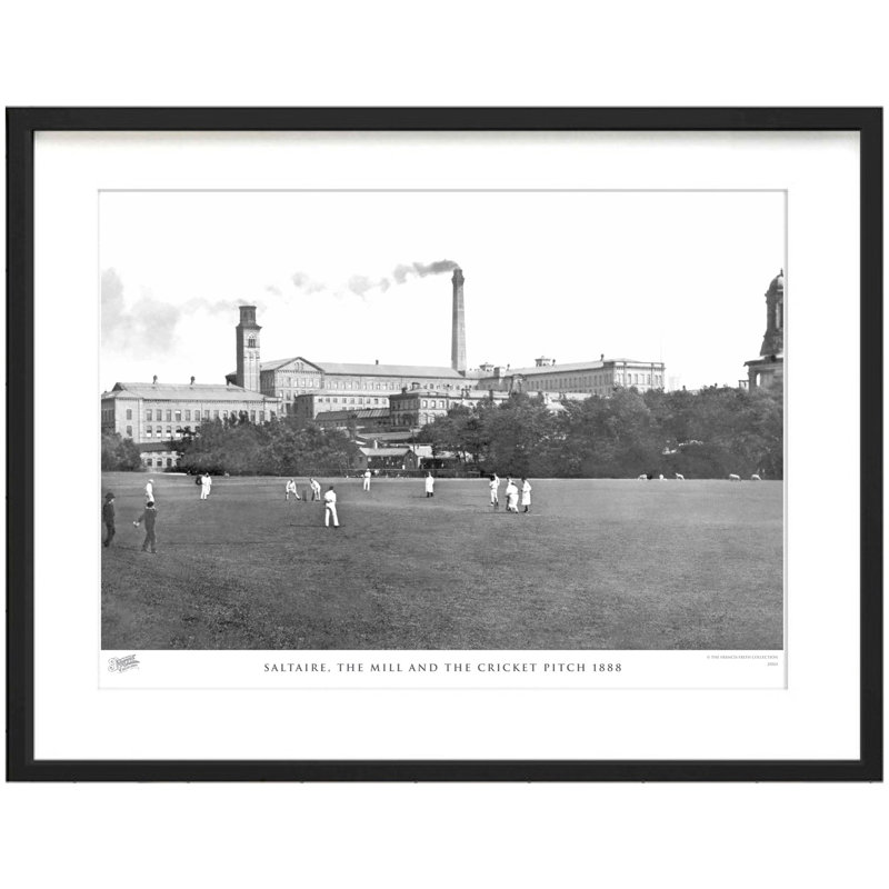 Saltaire, The Mill And The Cricket Pitch 1888 by Francis Frith - Single Picture Frame Print, 28cm H x 36cm W x 2.3cm D