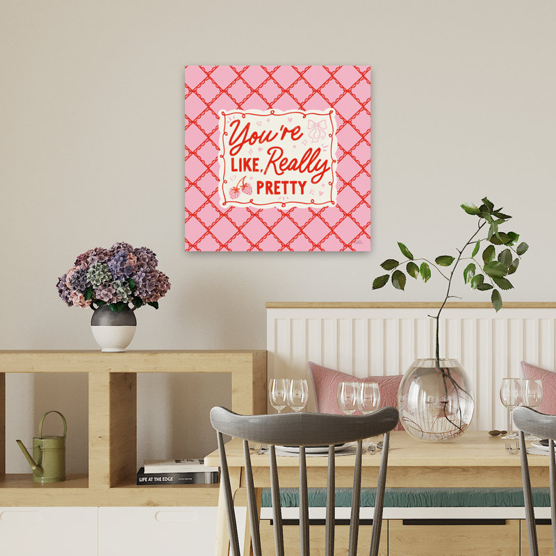 Girly Pop Iv, art typographique contemporain, H 18 po x l 18 po