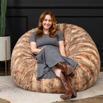 Metro Sac 5 Foot Bean Bag Chair For Adults - Luxe Fur by Trule