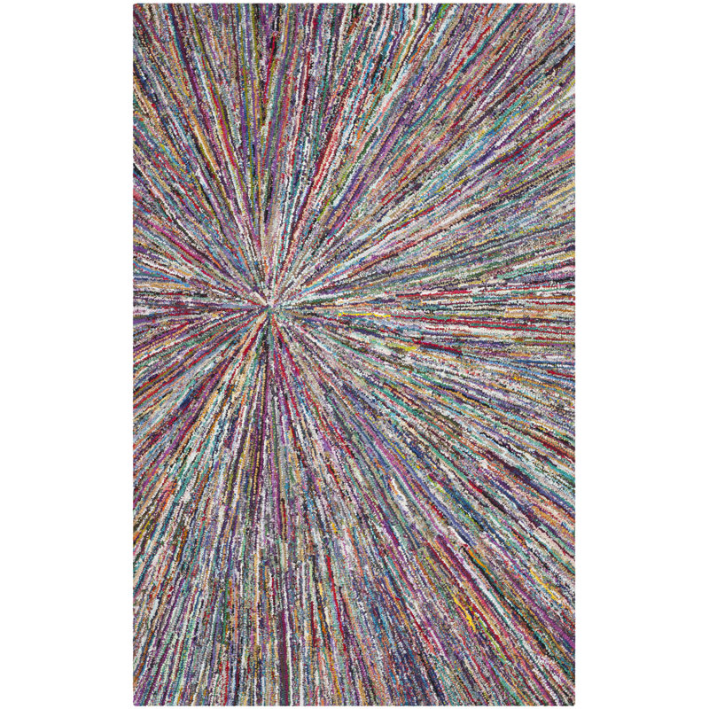 Anaheim Hand Tufted Performance Abstract Rug, Rectangle 5' x 8'