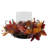 Fall Eucalyptus Pillar Hurricane Candle Holder