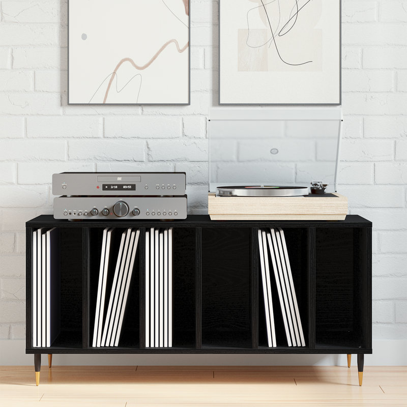 12-3 Rectangle Accent Cabinet, Black Oak