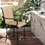 2 tabourets de bar pivotants à 360 °, structure en acier à mailles élevées, pour patio, balcon, cour arrière, tabourets de patio bruns avec. Tissu en filet, cadre près de la piscine, patio. Chaises