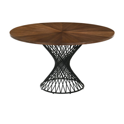 Lamasar Round Metal Base Dining Table