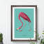 Flamingo in Teal by John Audubon - Picture Frame Graphic Art Print on MDF-62801687-62801677